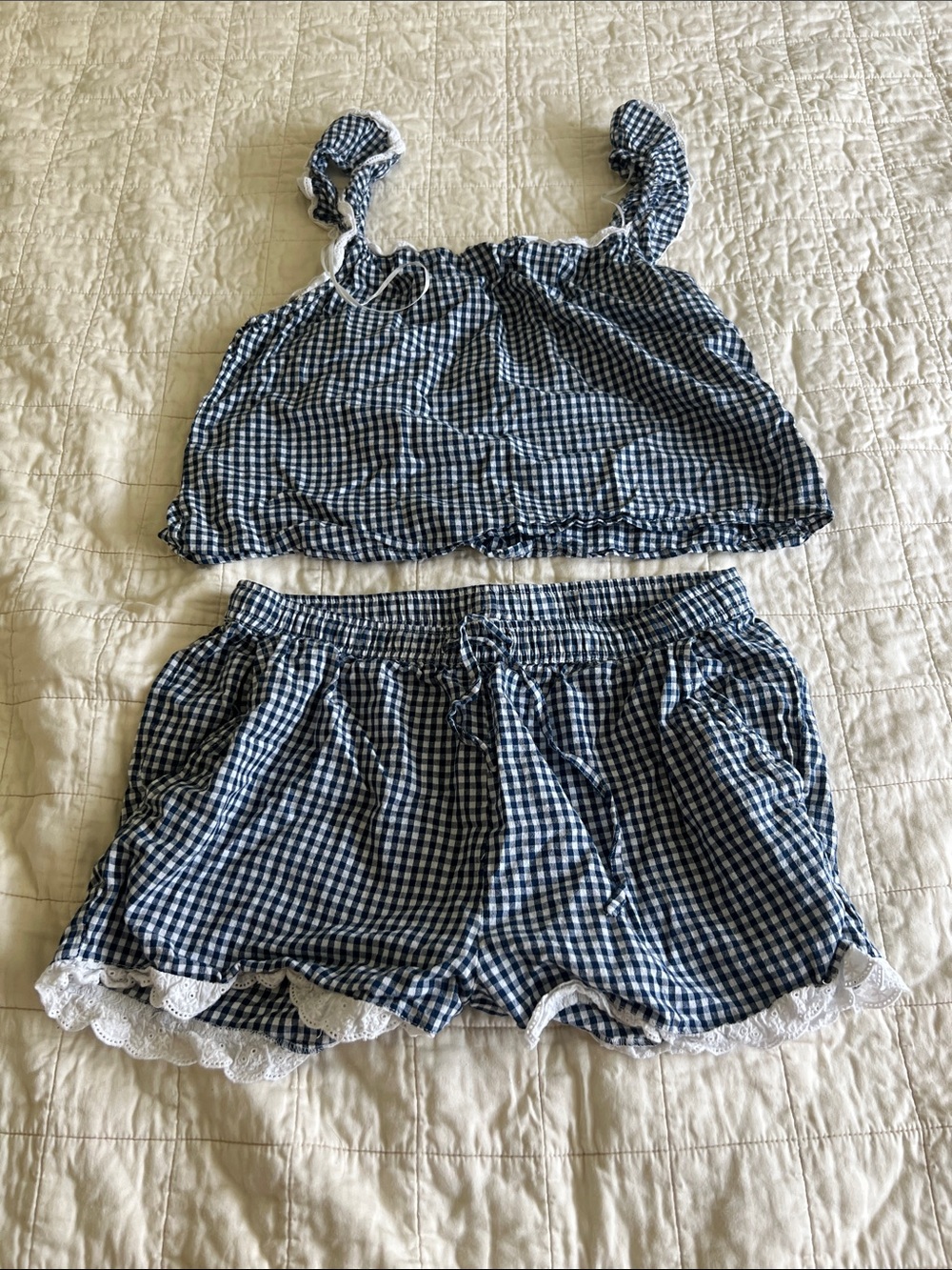 Caroline Constas Gingham Print Pajamas